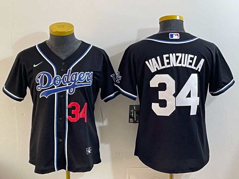 Youth Nike 2026 Los Angeles Dodgers #34 Valenzuela Black Game MLB Jersey 04